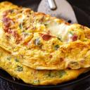 Kızarmış Domatesli Yeşil Omlet  