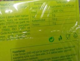 Lipton Elma Çayı Kaç Kalori?