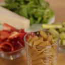 Pesto Soslu Kuşkonmazlı Makarna