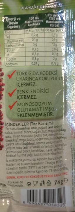 Tarhana Çorbası Geleneksel Kaç Kalori?