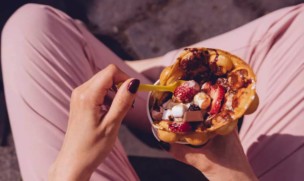 waffle kac kalori
