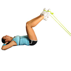 Low Mount Reverse Crunches With Band