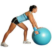 One-Arm Dumbbell Rows With Ball