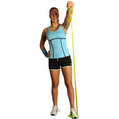 Single Arm Front Raises With Band