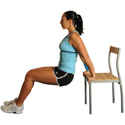 Triceps Dips With Bent Knees