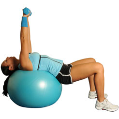 Dumbbell Chest Press On Ball