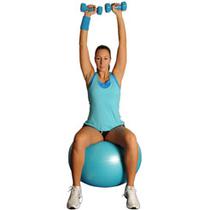 Dumbbell Shoulder Press On Ball