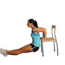 Triceps Dips With Straight Legs