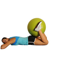 Lying Hamstring Curls With Ball