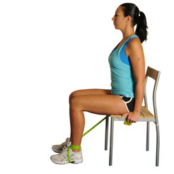 Seated Leg Extensions With Band