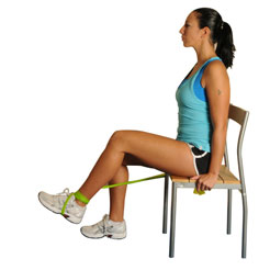 Seated Leg Extensions With Band