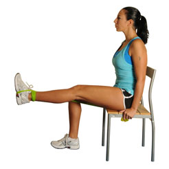 Seated Leg Extensions With Band