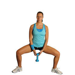 Wide Leg Squats With Dumbbell