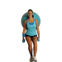 Single Leg Dumbbell Squats With Ball