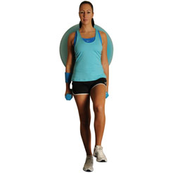 Single Leg Dumbbell Squats With Ball