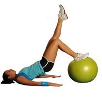 Single Leg Hamstring Flexion With Ball