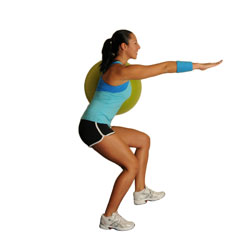 Single Leg Lateral Squat With Ball