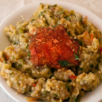 Domatesli Patlıcan Salatası Tarifi