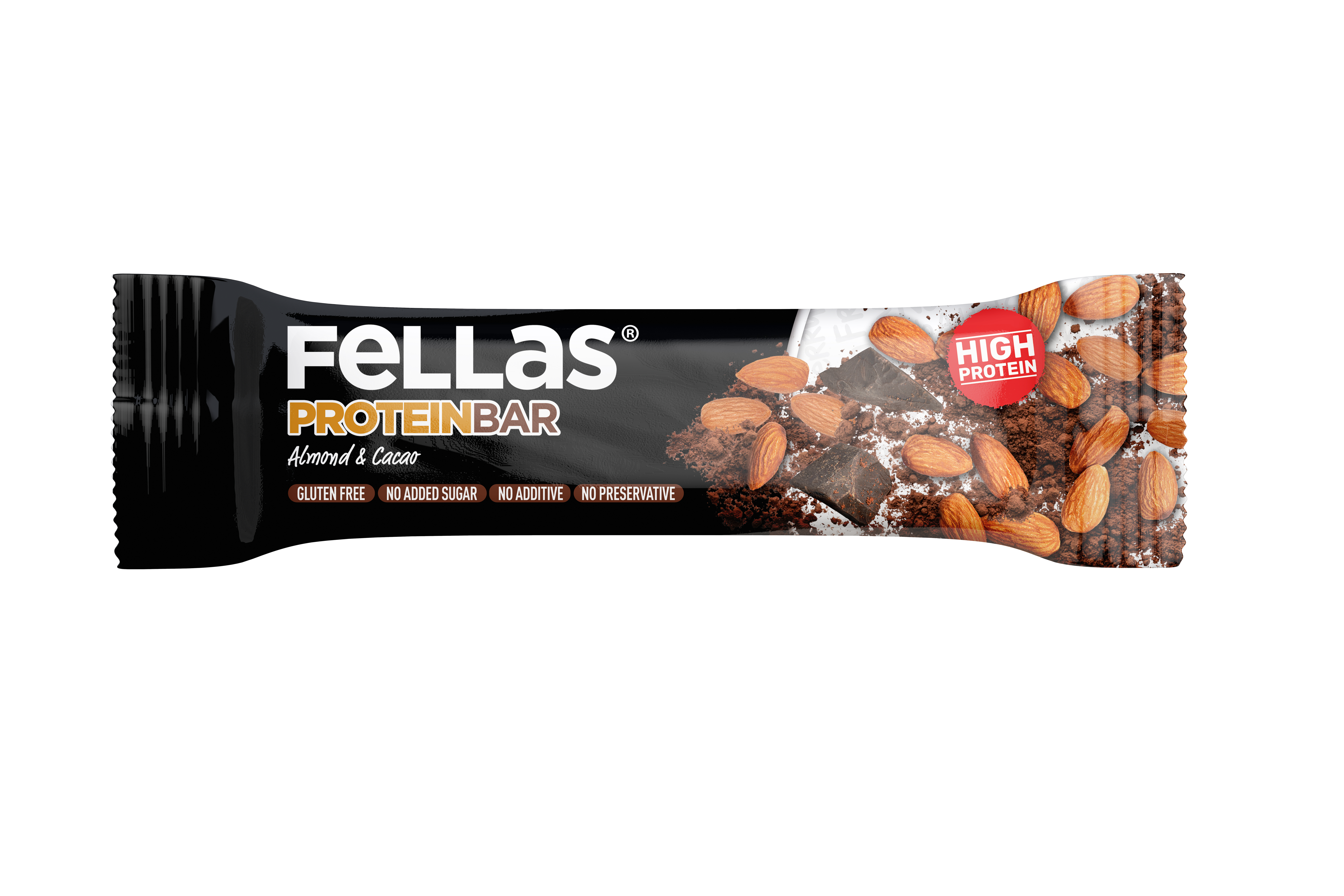 Fellas Yüksek Protein Bar - Badem & Kakao