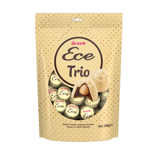 Ece Trio Fındıklı Beyaz&Sütlü Çikolata