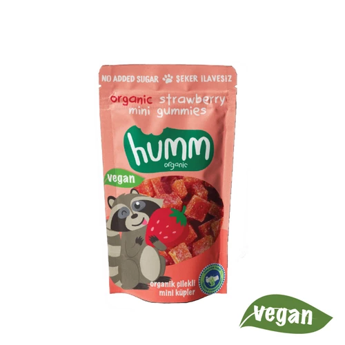 Humm Organic Çilekli Vegan Mini Küpler