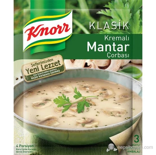 Knorr Kremalı Mantar Çorbası ( Su ile Hazırlanmış)
