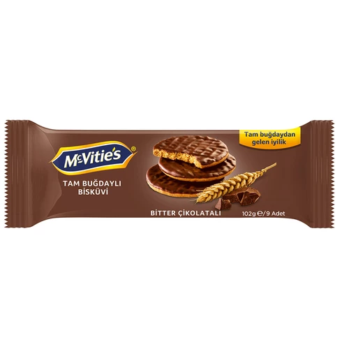 McVities Bitter Çikolata Kaplamalı Bisküvi