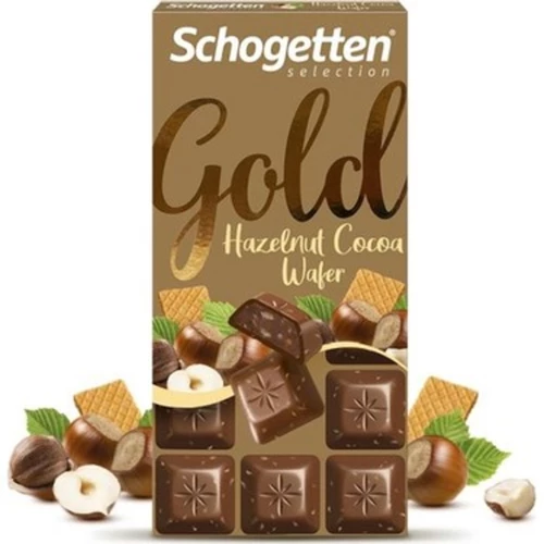 Schogetten Gold Gofretli Fındıklı Sütlü Çikolata