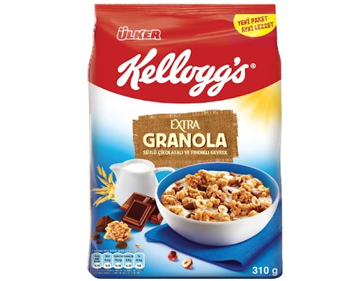 Ülker Kellogs Extra Granola Sütlü Çikolatalı ve Fındıklı Gevrek