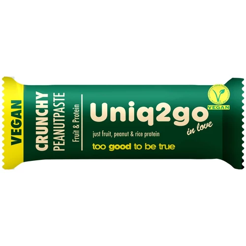 Uniq2go in love Vegan Crunchy Peanutpaste Bar